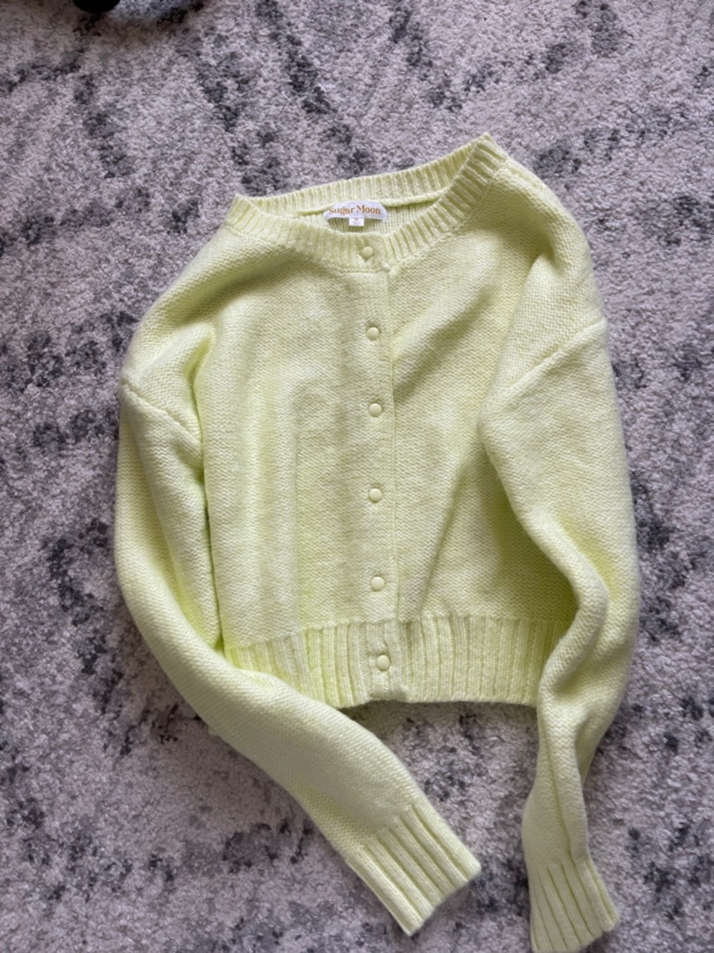 Yellow Knit Cardigan